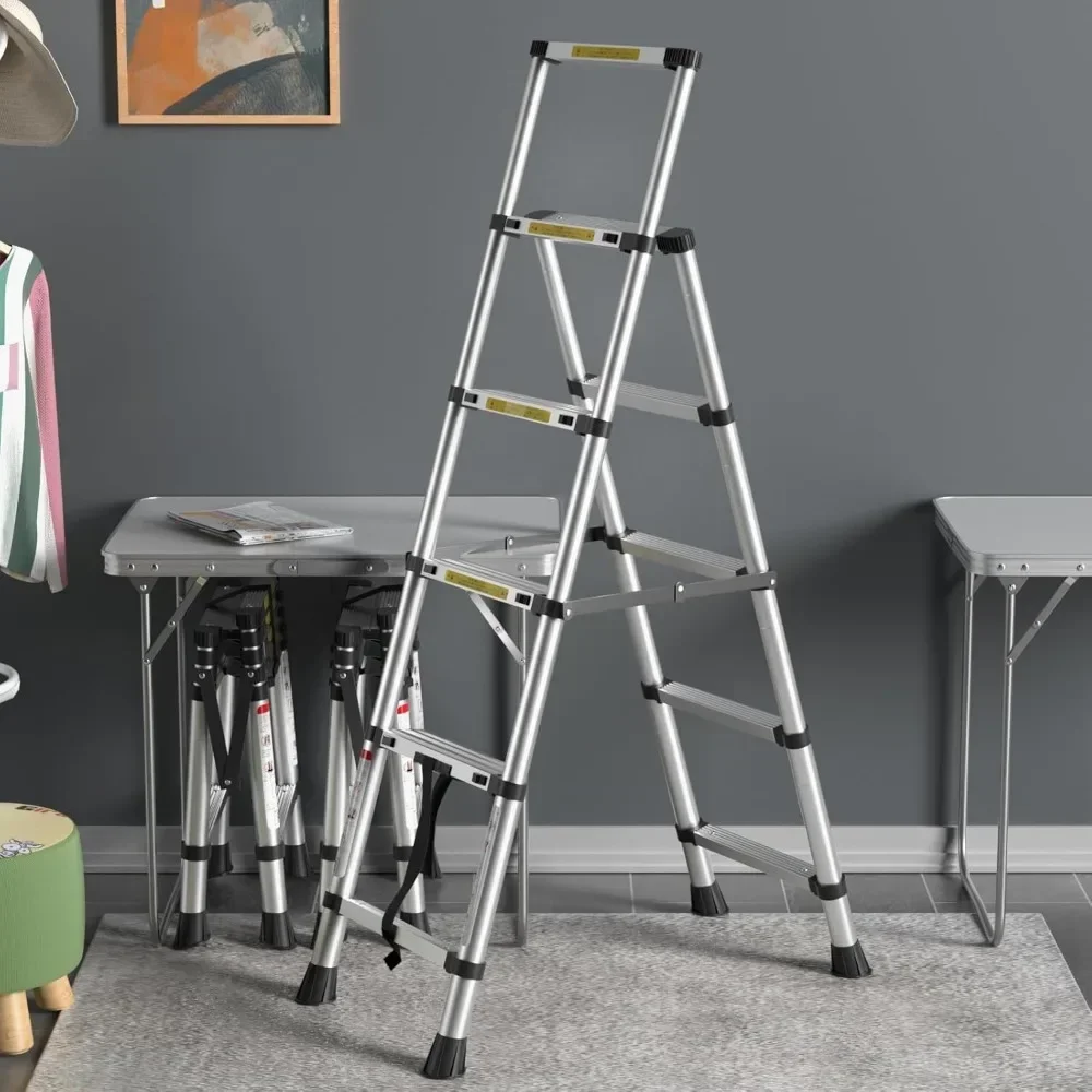 Telescopic Aluminum Ladder) | Multipurpose Loft & Outdoor Use | Anti-Slip, Portable, EN131 Certified