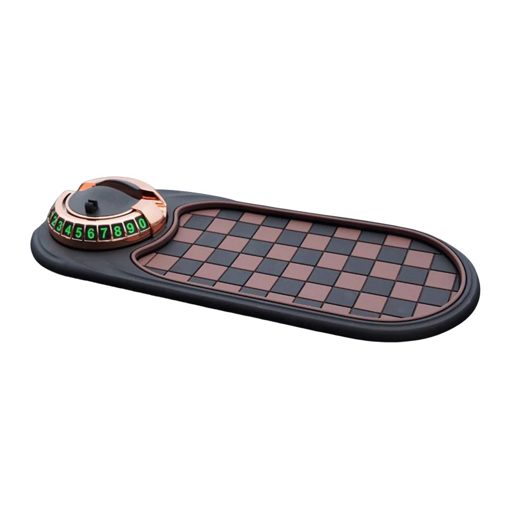 Checkered game board with digital dice on a white background