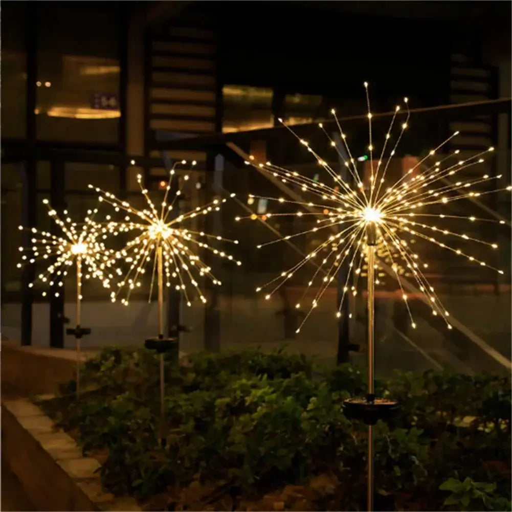🌟 Solar Fireworks Garden Lights 🎆