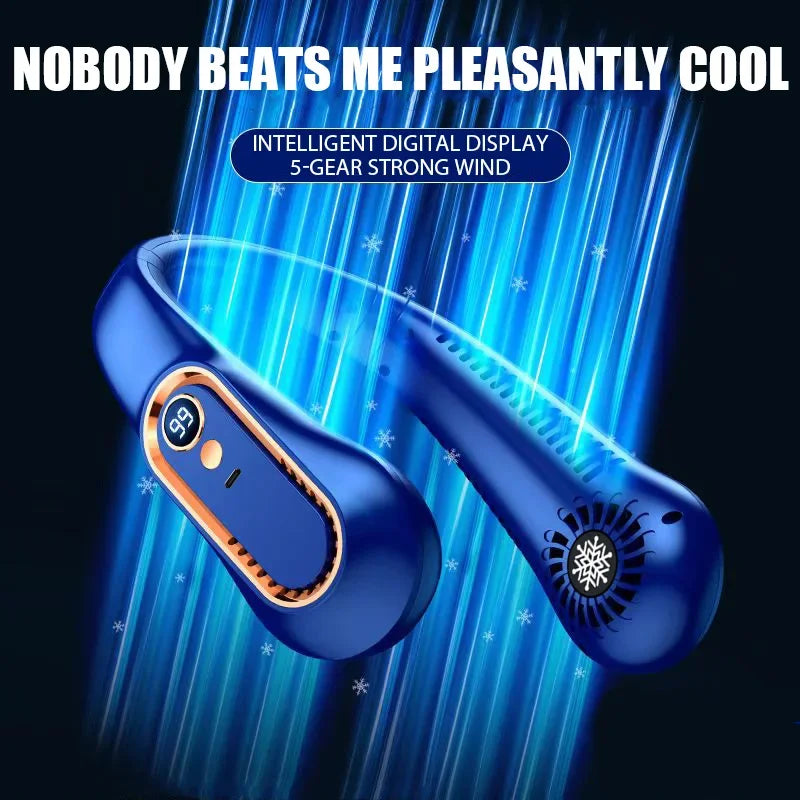 ❄️ Bladeless Neck Fan – USB Cool Air