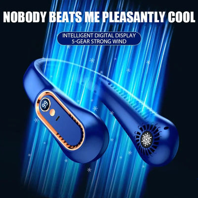❄️ Bladeless Neck Fan – USB Cool Air