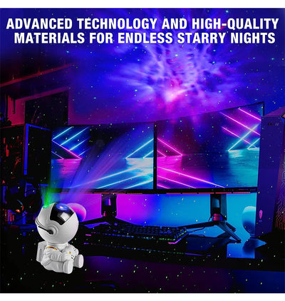 Astronaut Galaxy Projector Night Light – LED Starry Sky & Nebula Lamp for Bedroom, Kids & Home Decor