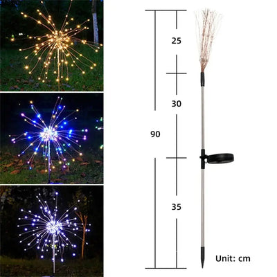 🌟 Solar Fireworks Garden Lights 🎆