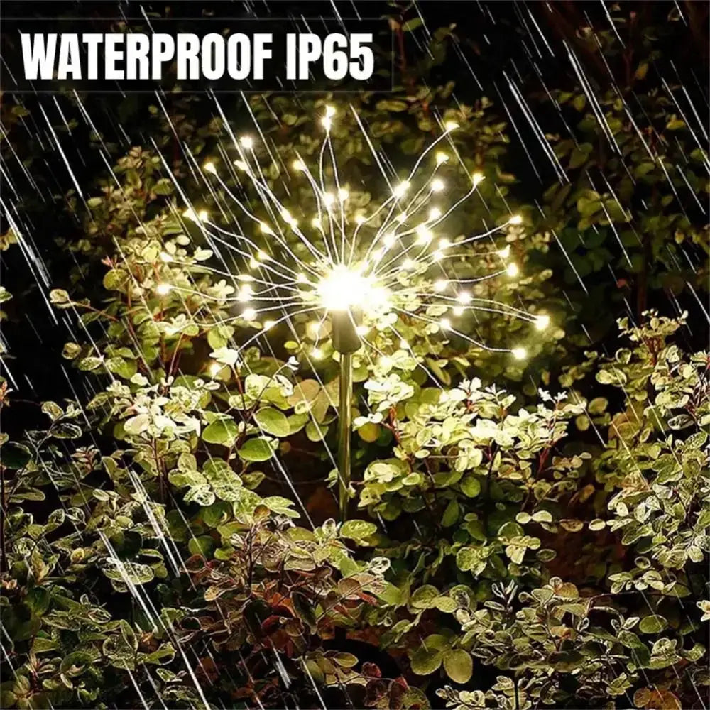 🌟 Solar Fireworks Garden Lights 🎆