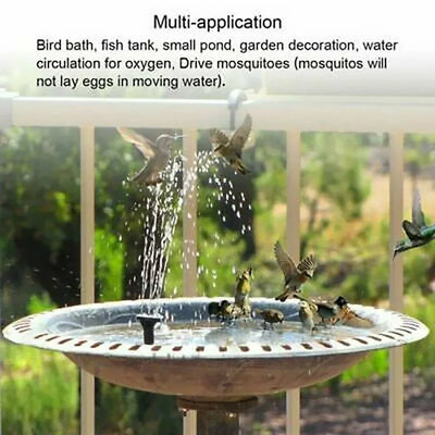 🌞 Solar Fountain for Bird Bath & Pond