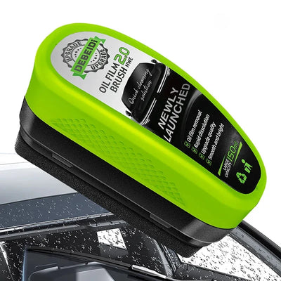 Car Glass Oil Film Remover – Automotive Windshield Cleaner with Sponge Brush for Front & Inner Glass