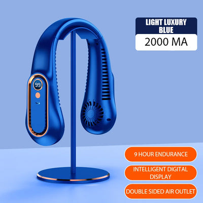 ❄️ Bladeless Neck Fan – USB Cool Air