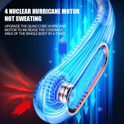 ❄️ Bladeless Neck Fan – USB Cool Air