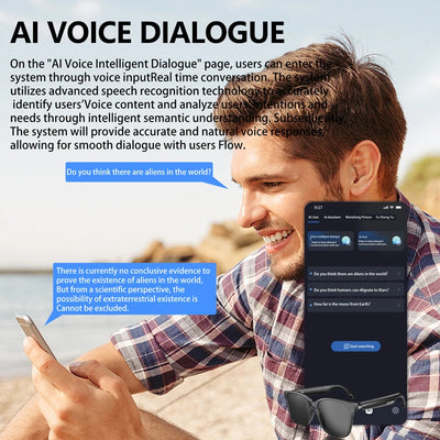 Xiaomi HY-C8 AI Smart Glasses | Bluetooth Sunglasses with Real-Time Translation, Voice Assistant & HD Audio for Meetings