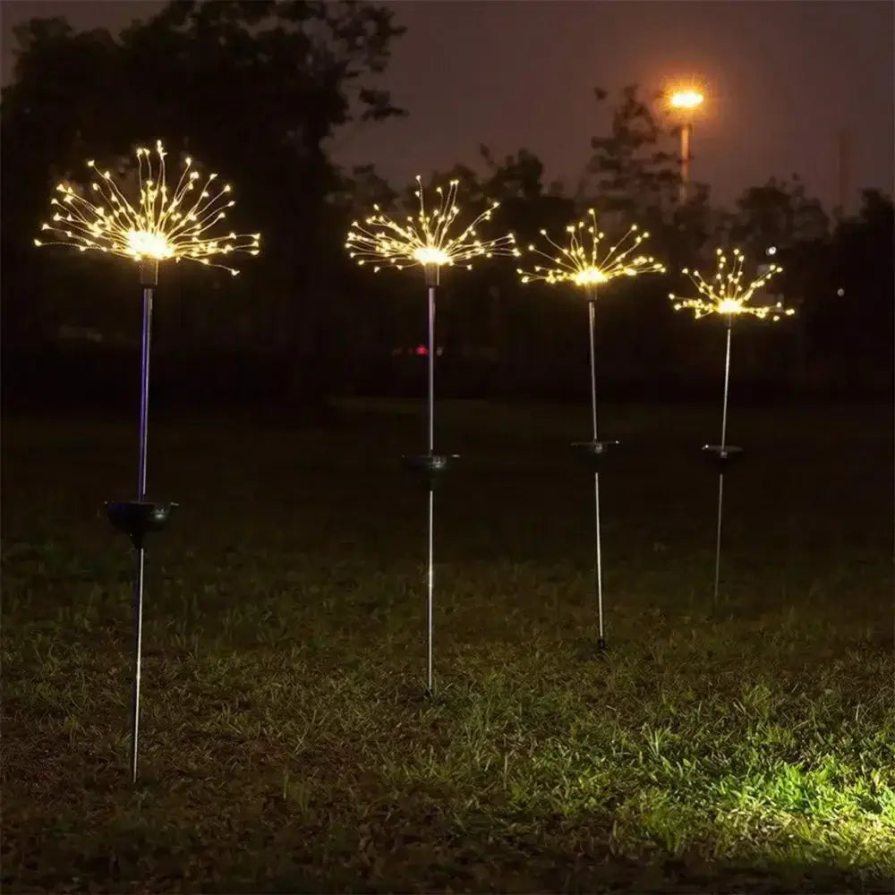 🌟 Solar Fireworks Garden Lights 🎆