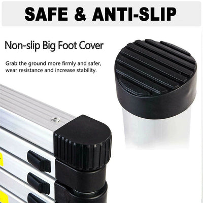 Telescopic Aluminum Ladder) | Multipurpose Loft & Outdoor Use | Anti-Slip, Portable, EN131 Certified
