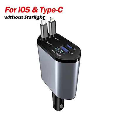 ⚡Retractable Car Charger – LED✨