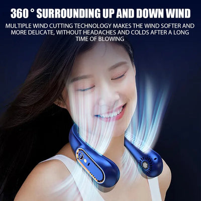 ❄️ Bladeless Neck Fan – USB Cool Air