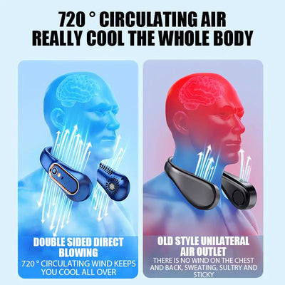 ❄️ Bladeless Neck Fan – USB Cool Air