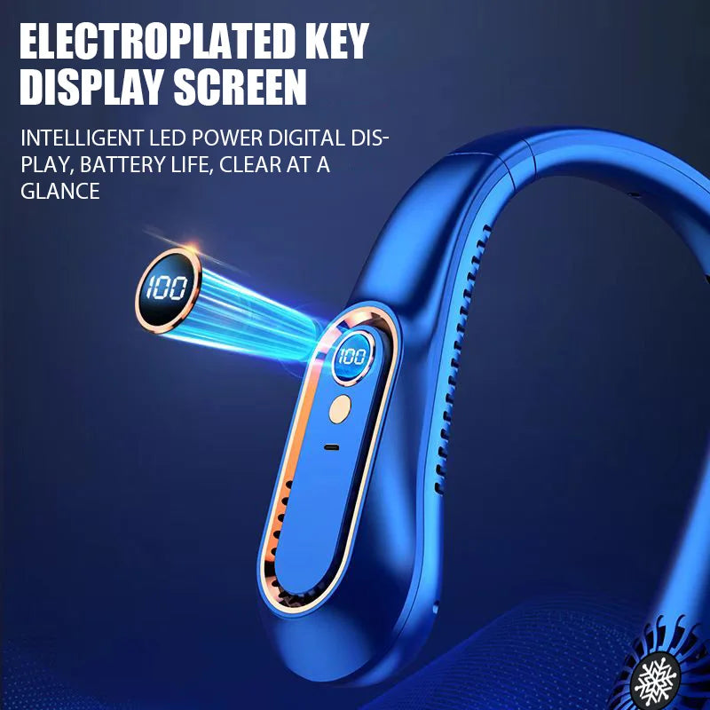 ❄️ Bladeless Neck Fan – USB Cool Air