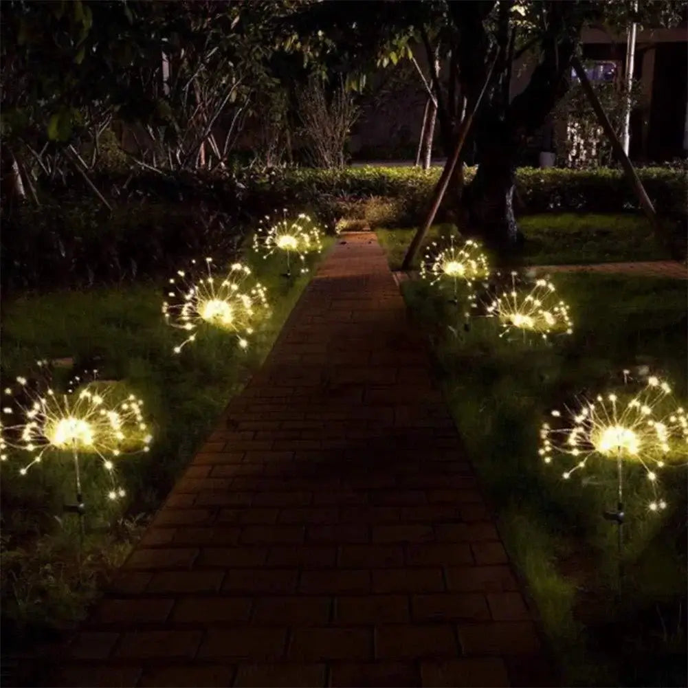 🌟 Solar Fireworks Garden Lights 🎆