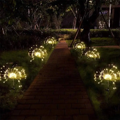 🌟 Solar Fireworks Garden Lights 🎆