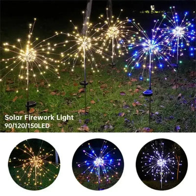 🌟 Solar Fireworks Garden Lights 🎆