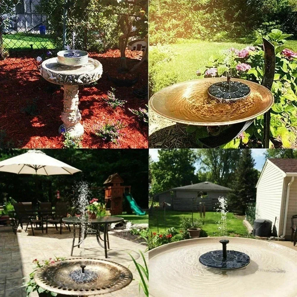 🌞 Solar Fountain for Bird Bath & Pond