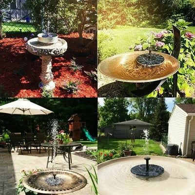 🌞 Solar Fountain for Bird Bath & Pond