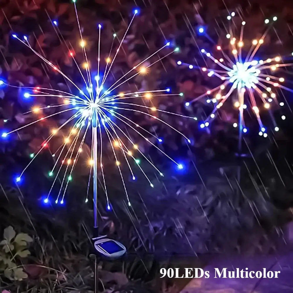 🌟 Solar Fireworks Garden Lights 🎆