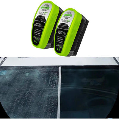 Car Glass Oil Film Remover – Automotive Windshield Cleaner with Sponge Brush for Front & Inner Glass