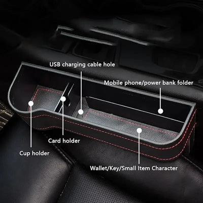 🚗 Car Seat Gap Filler with USB 🔌