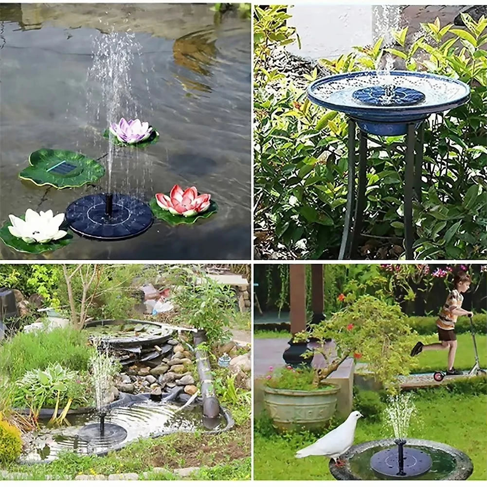 🌞 Solar Fountain for Bird Bath & Pond