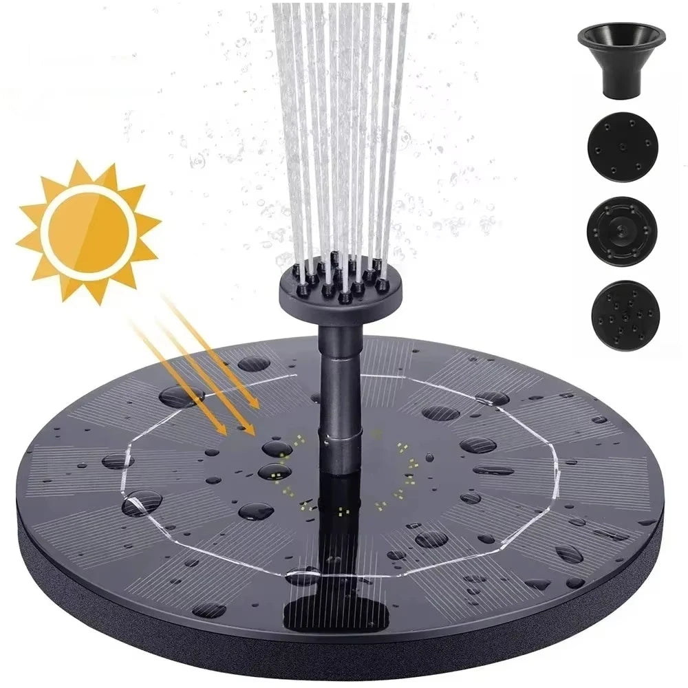 🌞 Solar Fountain for Bird Bath & Pond