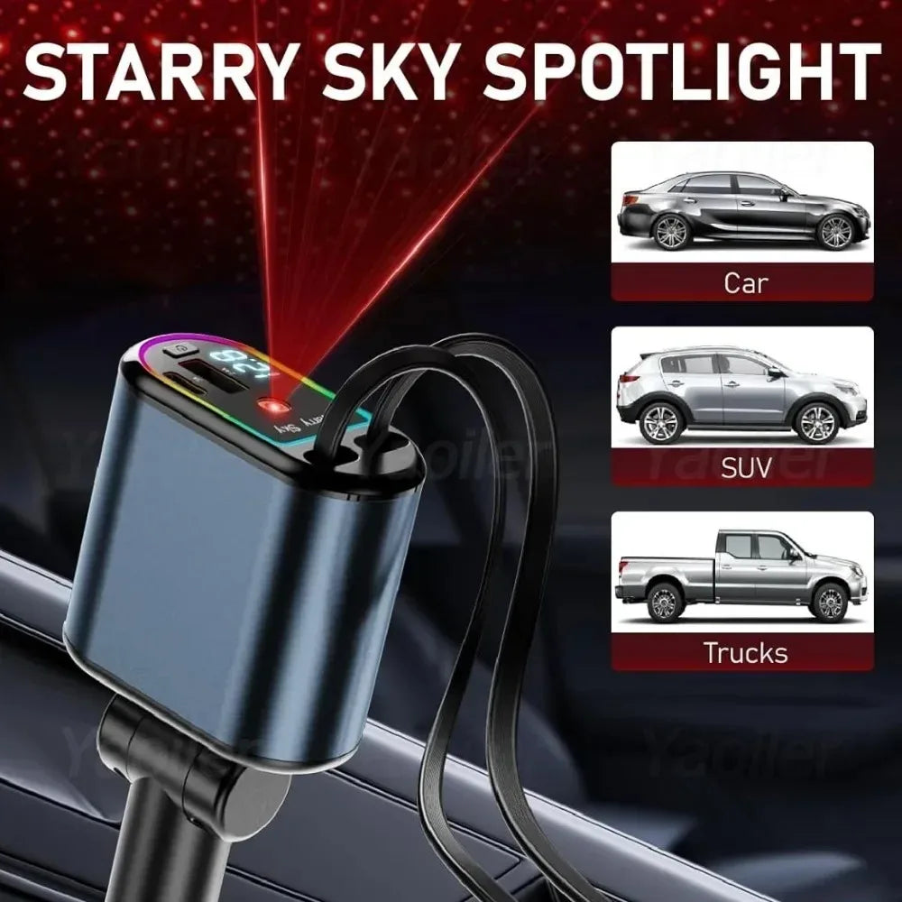 ⚡Retractable Car Charger – LED✨